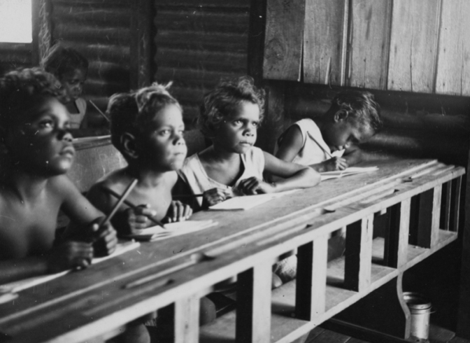School, Mornington Island, 1950. Courtesy of the State Library of Queensland and the community of Mornington Island